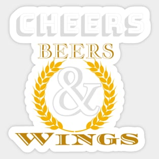 Beers and Wings Sticker